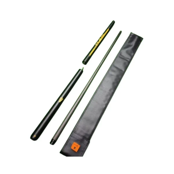 2 in 1 Little Monster 58" Black Evil Carbon Energy Break Punch Kick-off Jump Billiard Pool Cue Stick 12.9mm