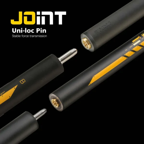 2 in 1 Little Monster 58" Black Evil Carbon Energy Break Punch Kick-off Jump Billiard Pool Cue Stick 12.9mm