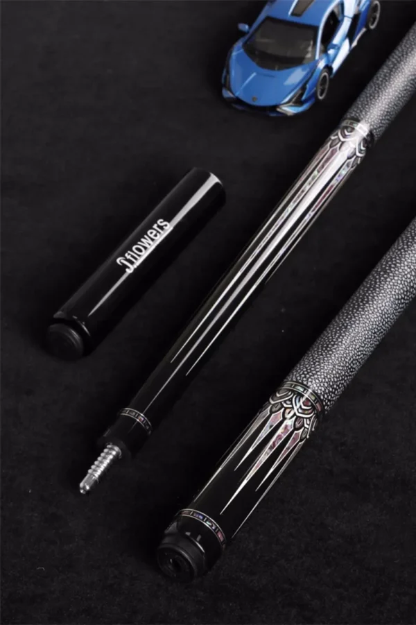 J Flowers 58" Maple/ Carbon JF20-23 Billiard Pool Cue Stick 12.5mm Extender Case Set