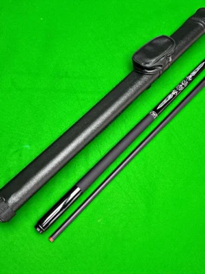 Carbon Fiber Pool Cue Stick - 1/2 Construction, Stainless Steel Joint, Durable and Accurate Cue for Portability